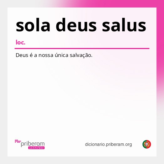 Significado de sola deus salus